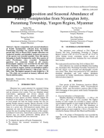 Species Composition and Seasonal Abundance of Family Nemipteridae from Nyaungtan Jetty, Pazuntung Township, Yangon Region, Myanmar