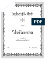 Employee of The Month: Yukari Kemmotsu