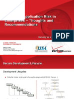 Managing Application Risk in Enterprises - Thoughts and Recommendations