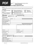 Research Degree Application Form 2017