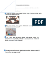 Evaluacion Matematicas Resolucion Problemas