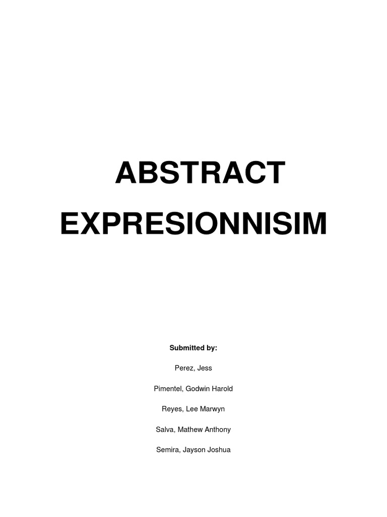 Abstract Expresionnisim | PDF | Abstract Art | Paintings