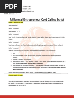 Millennial Entrepreneur Cold Calling Script