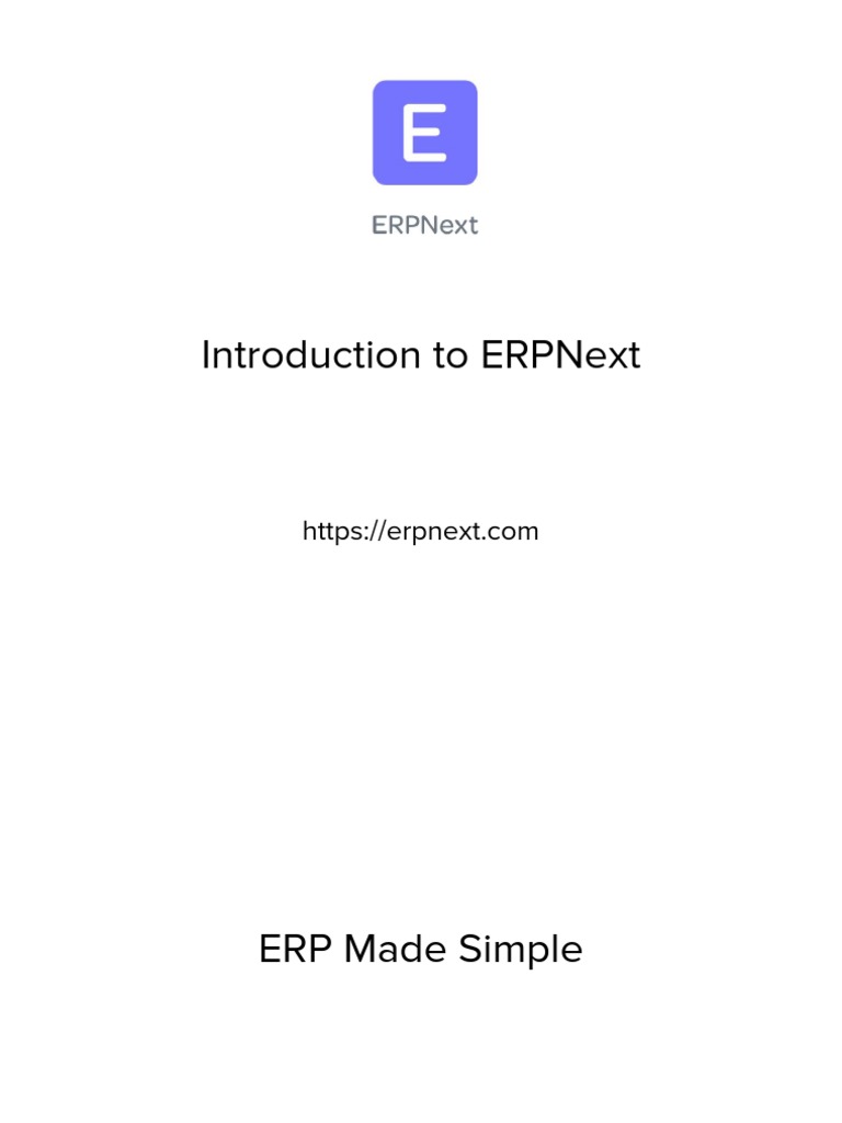 Introduction To Erpnext Pdf Download Free Pdf Enterprise Resource