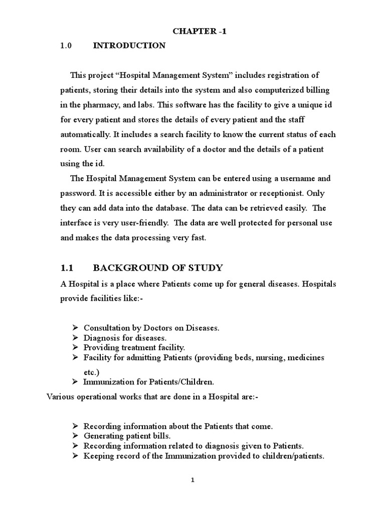 Design and Implementation of Hospital Management System | Download Free ...