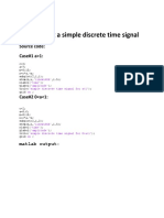 Plotting A Simple Discrete Time Signal: Source Code: Case#1 A 1