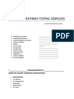 Standard Entry Forms Typing Jobs