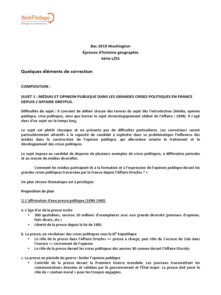 Bac Washington 19 Histoire Geo L Es Syrie Irak