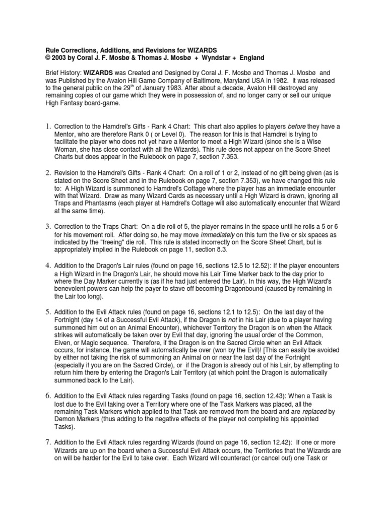 Wizards Rule Corrections PDF Magician (Fantasy) Demons