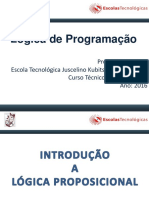 Lógica de Programação e Algoritmos - Prof. Franco