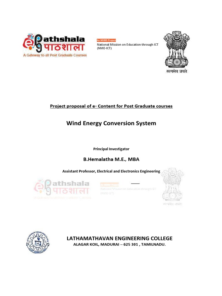 Wind Energy Conversion System Overview | PDF | Turbine | Wind Turbine