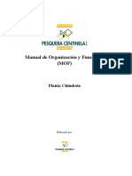 Manual de Organización y Funciones de Planta Chimbote Centinela