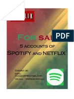 5 Accounts of And: Spotify Netflix