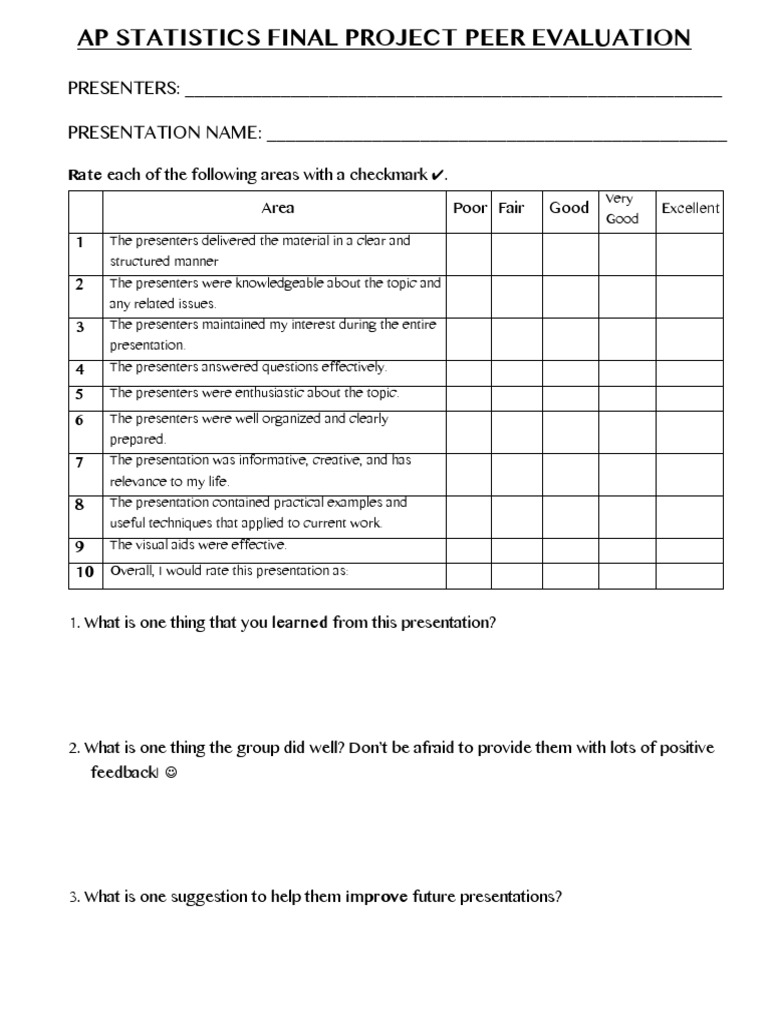 AP Statistics Project Evaluation | PDF | Statistics | Cognition