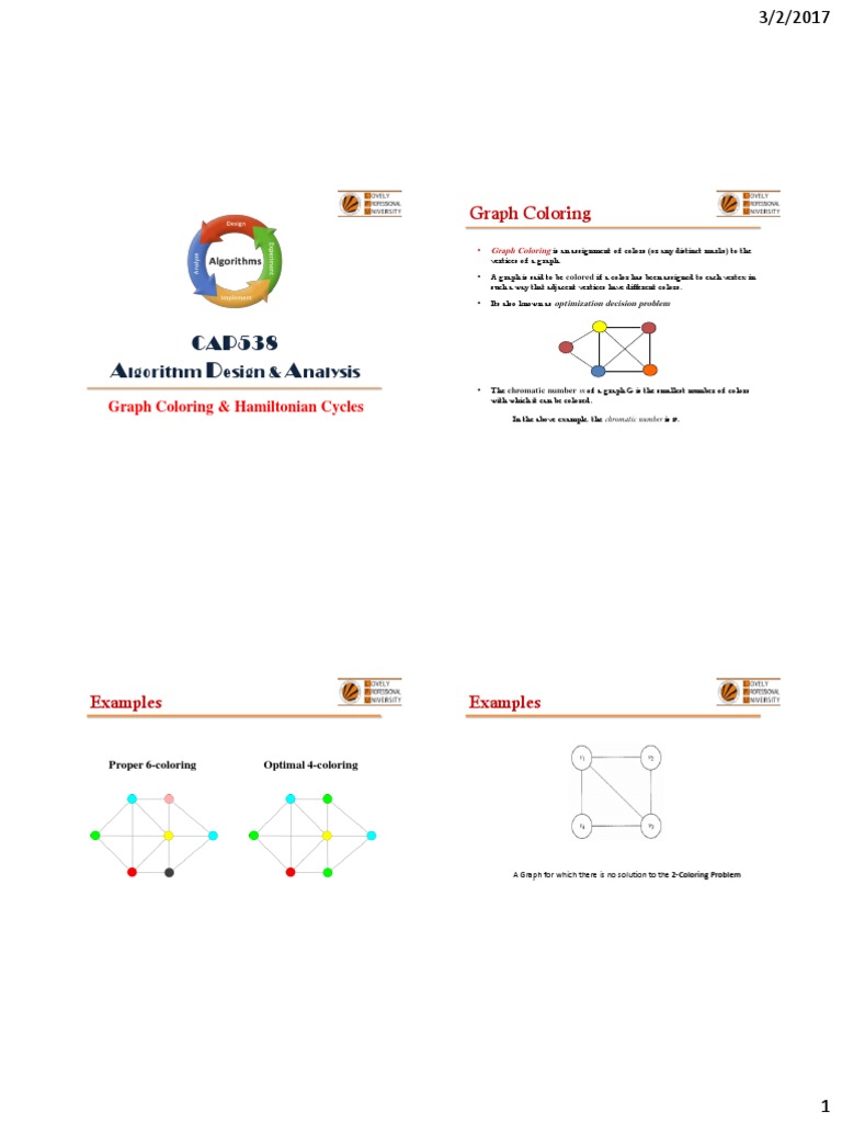 Graph Coloring and Algorithms Overview | PDF | Vertex (Graph Theory ...