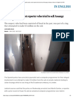 Julian Assange - Spanish Police Arrest Reporter Who Tried To Sell Assange Embassy Videos - in English - EL PAÍS