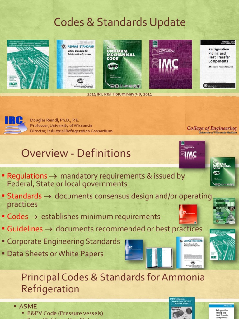 Ammonia Refrigeration Codes & Standards | PDF | Ventilation ...