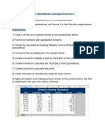 Basic Spreadsheet Concepts Exercise 7