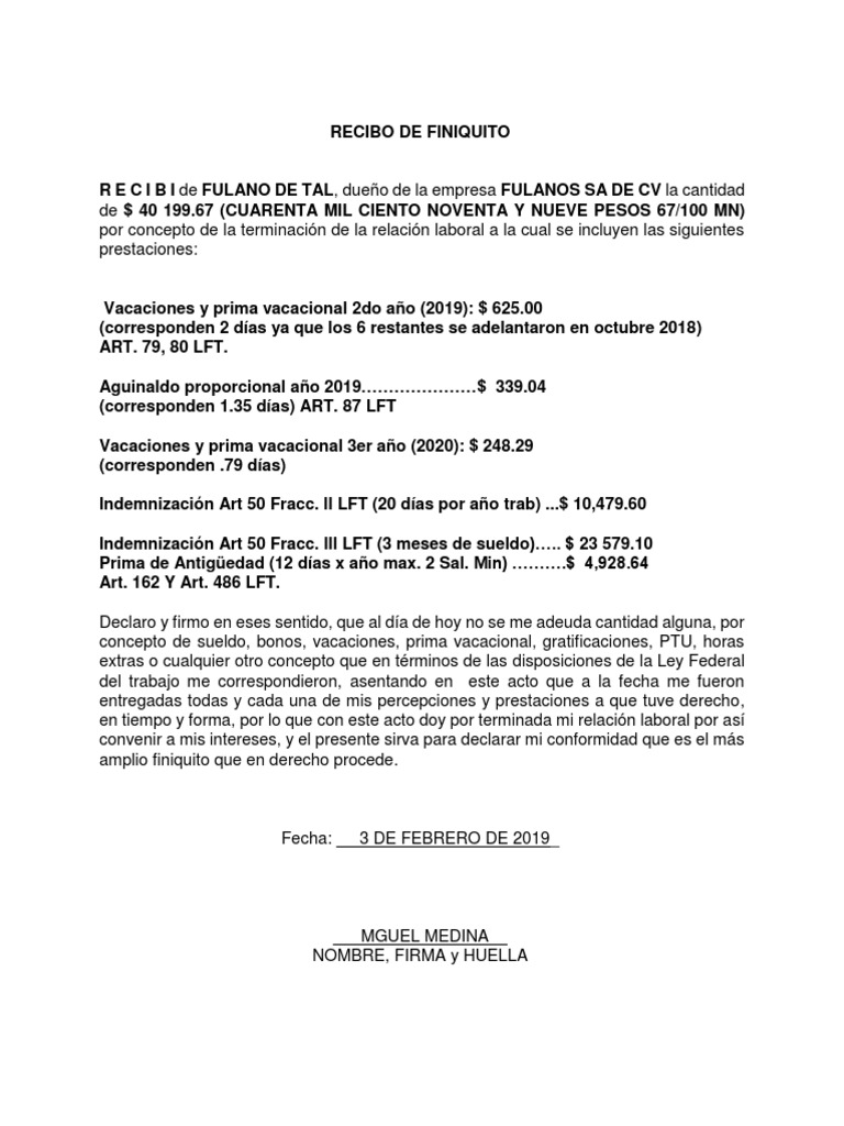 Ley Federal De Trabajo 2020 Despido Injustificado  Para Trabajadores