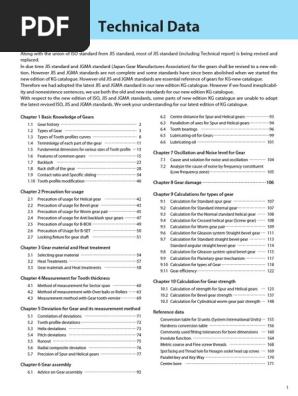 Technical Data Gears Pdf Gear Machines
