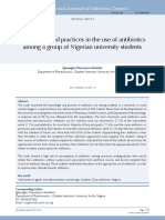 Knowledge and Practices in The Use of Antibiotics Among A Group of Nigerian University Students