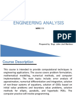 ENGINEERING ANALYSIS OF FIRST ORDER ORDINARY DIFFERENTIAL EQUATIONS