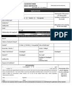 Application Form Residence Certificate: Applicant Details