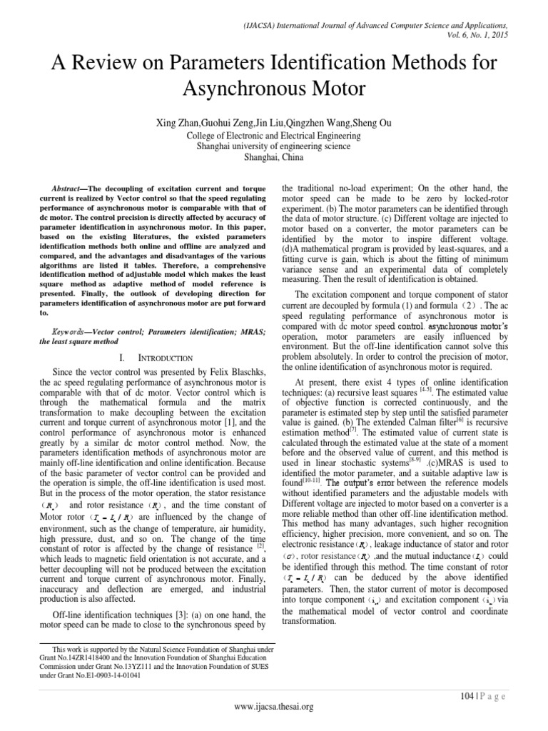 Paper 15-A Review On Parameters Identification Methods For Asynchronous ...