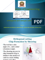 Orthogonal and Oblique Cutting