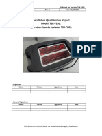Model: TSK-P201. Operation: Uso de Tostador TSK-P201.: Installation Qualification Report