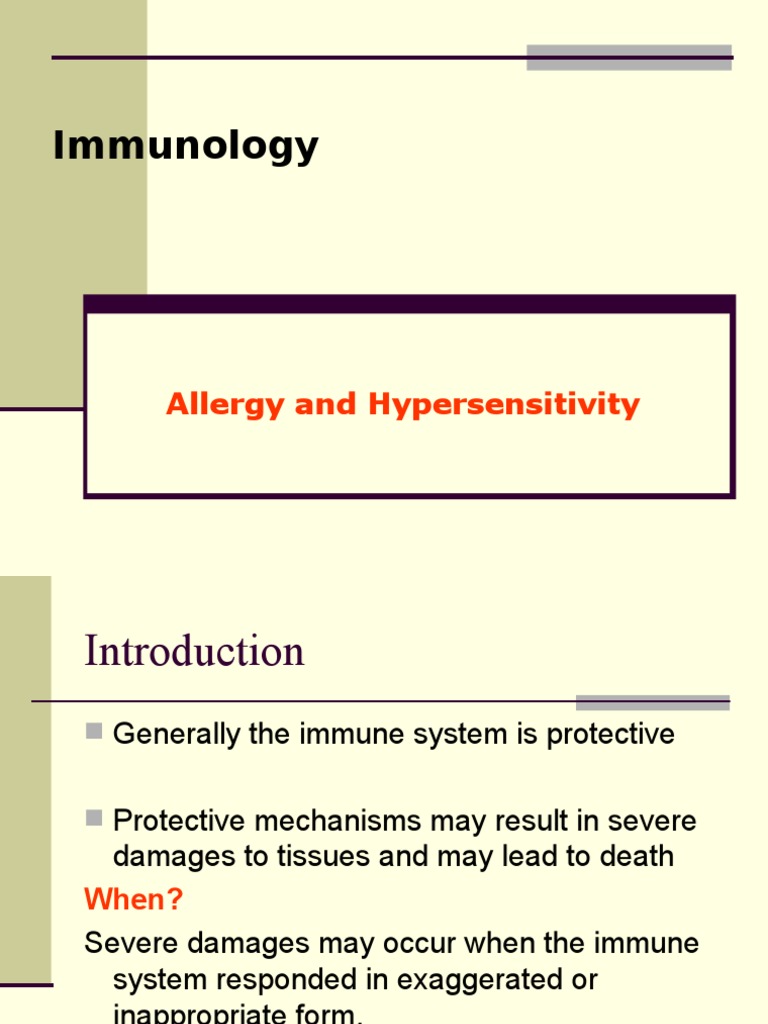Hypersensitivity.ppt Allergy Immune System