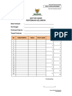 Form Daftar Hadir