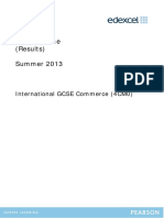 Mark Scheme (Results) Summer 2013: International GCSE Commerce (4CM0)