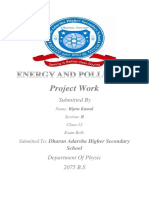 Energy and Pollution Dfs