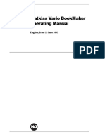 Watkiss Vario Bookmaker Operating Manual: English, Issue 2, June 2003