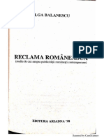 Reclama Romaneasca - Olga Balanescu