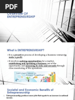 MODULE 1 Overview of Entrepreneurship