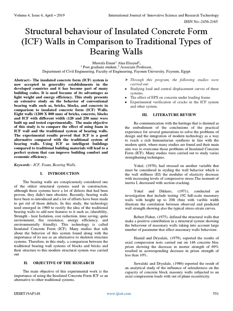 Structural Behaviour of Insulated Concrete Form (ICF) Walls in ...