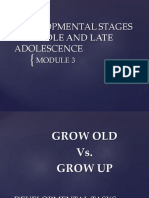 Module 3 Developmental Stages in Middle and Late Adolescence