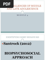 Module 4 the Challenges of Middle and Late Adolescence