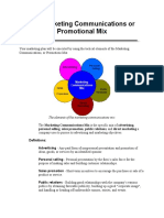 The Marketing Communications or Promotional Mix