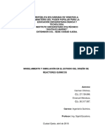 Modelamiento y Simulación de Reactores Químicos. Carmen Chirinos y Emanuel Mendoza