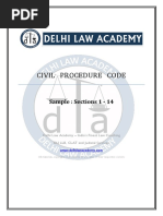 Civil Procedure Code: Sample: Sections 1 - 14