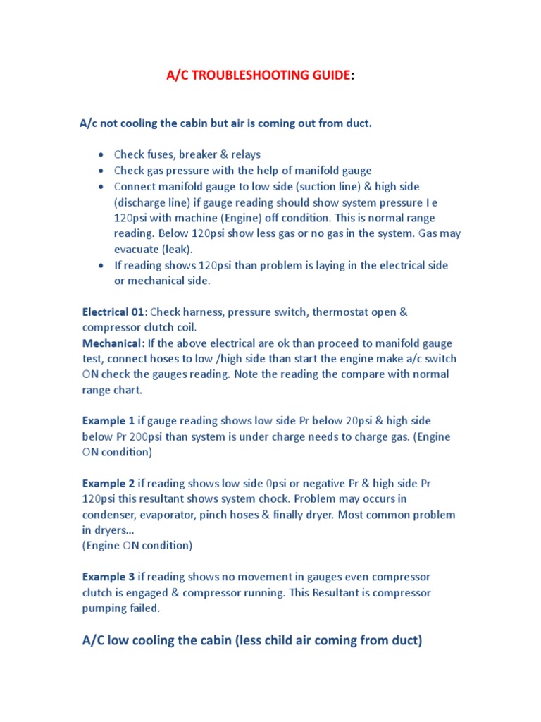 Mobile Equipment Air Conditioner Repair Guide PDF Air Conditioning