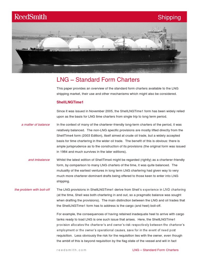LNG Standard Form Charters March 2013 PDF | PDF | Liquefied Natural Gas ...