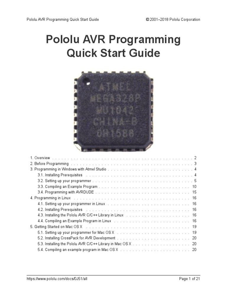 Pololu AVR Programming Quick Start Guide | PDF | Flash Memory | Device ...
