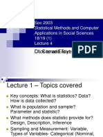 Click To Add Text Dr. Cemre Erciyes: Soc 2003 Statistical Methods and Computer Applications in Social Sciences 18/19