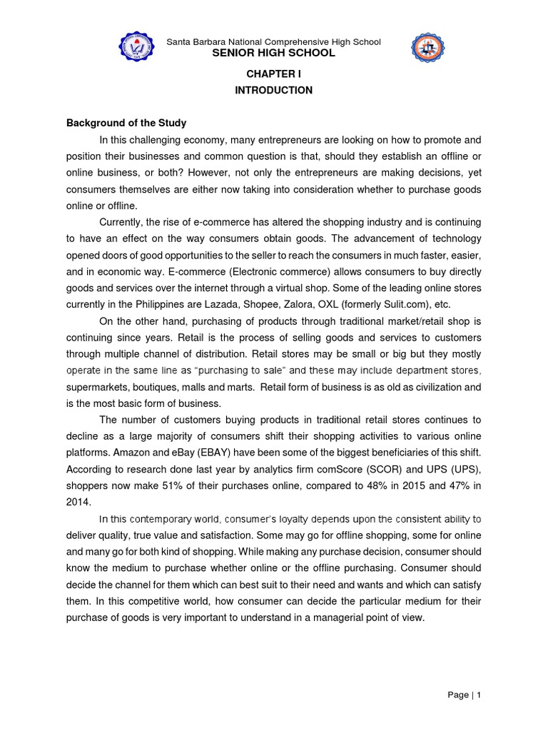 chapter 1 research paper sample