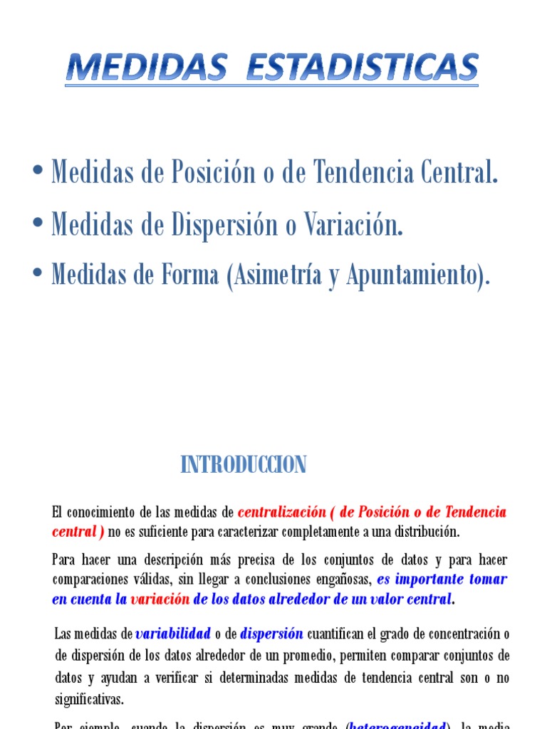 Medidas de Dispersion, As, AP. | PDF | Desviación Estándar | Diferencia