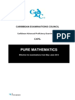CAPE Pure Mathematics 2019